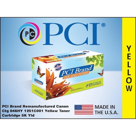 Pci Pci Canon 1251C001Aa Yellow Toner Ctg 1251C001AA-PCI